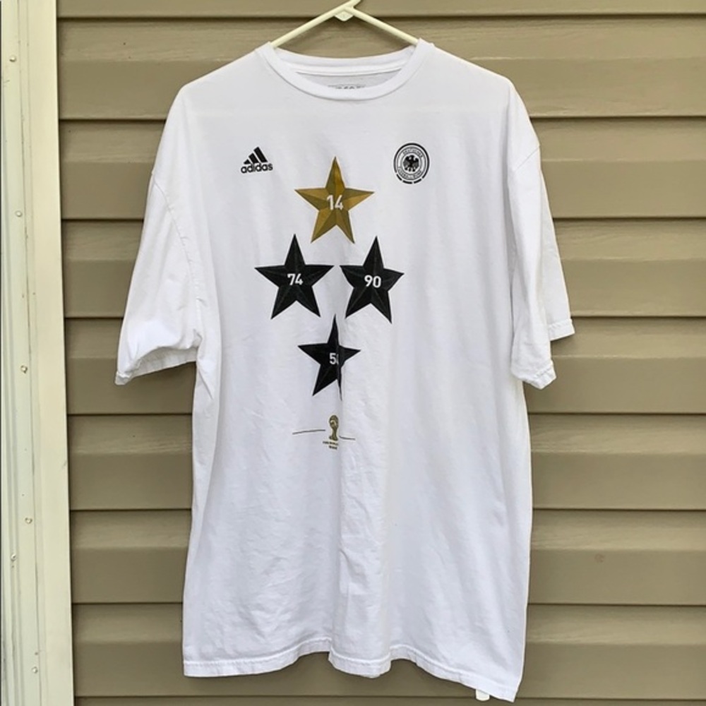 Adidas men’s white FIFA World Cup Brazil tee shirt